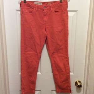 Pilcro & the Letterpress Pants 28 Crop Orange